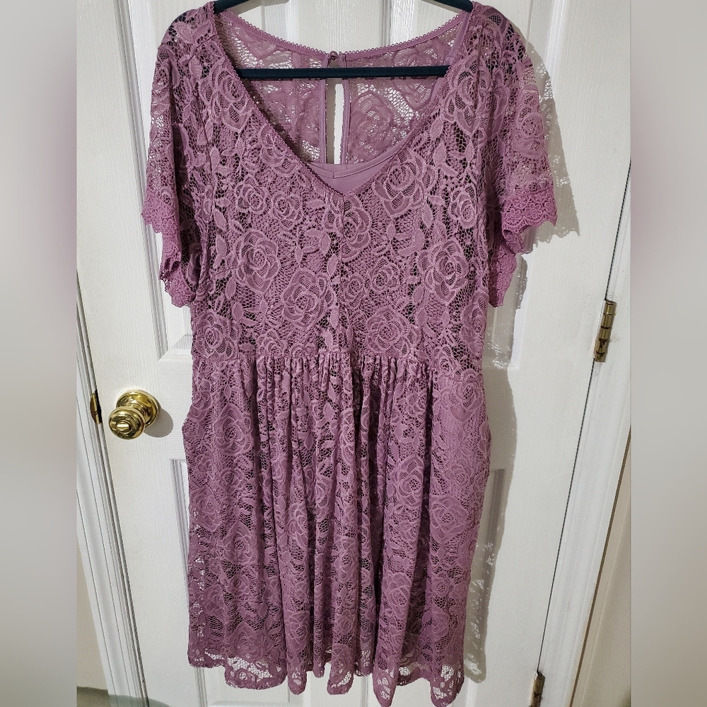 Torrid Mini Lace Skater Dress